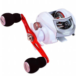 Sougayilang Baitcasting Reel 18+1BB Dual Brakes 7,4OZ Carbon Baitcaster Fishing Reel Left Hand valge