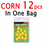 Bimoo 12tk 8mm 10mm 12mm 14mm v&auml;rviline pop-up karpkalap&uuml;&uuml;gi boilid maitsestatud rohukarps&ouml;&ouml;t Ujuv maisi pehme graanuliga peibutis Natural size