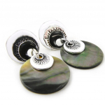 NOA [H4626] - Boucles Cr&eacute;ateur 'Bora Bora' noir blanc must