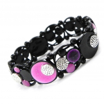 NOA [H8336] - Bracelet Cr&eacute;ateur 'Acapulco' rose violet lilla