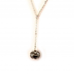 Altesse [L4564] - Collier acier 'Sissi' noir argent&eacute; must