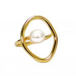 Pearl Women Faux geomeetriline &uuml;mmargune &otilde;&otilde;nes s&otilde;rmus s&otilde;rm ehe peokink US 10 kuldne