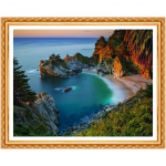 Teemanttikandid maastik T&auml;is&uuml;mmargune teemantmaal, sadam Pilt rhinestone bead'ist kodukaunistusega 20X30CM