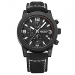 MEGIR Chronogragph Luksusbr&auml;nd Kvarts Meeste k&auml;ekellad Mood Nahast Sport Kell Meeste Helendavad Armee K&auml;ekellad must