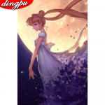 Teemantmaal Protrait Angel Full Drill Teemantmosaiik Multifilm Rhinestone Pilt Teemanttikandid Ristpiste 20X30CM