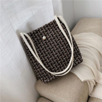 Bucket Bag Naine 2019 Lattice Still naissoost kott diagonaal mitmek&uuml;lgne suure mahutavusega &otilde;lakott 24cm*9cm*33cm helepruun v&auml;rv