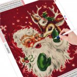 Teemanttikandite m&uuml;&uuml;k J&otilde;uluvana j&otilde;ulukingitus Teemantmaal 5D multifilm Mosaiik K&auml;sit&ouml;&ouml; Kodukaunistus Full Round (20X30CM)