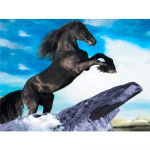 Teemantmaali tuletorn t&auml;isruudukujuline &uuml;mmargune n&auml;put&ouml;&ouml; 3D teemanttikandid mere&auml;&auml;rne maastik Rhinestone komplekt seinakunst Full Round 20X30CM punane