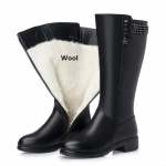 Naiste talvekingad Saapad Ehtne nahk She k&otilde;rge kontsaga t&uuml;druk, pikk villane t&uuml;tar Frail Lady Moekingad S&otilde;jav&auml;esaapad 40