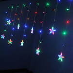 2M Star Fairy Lights Christmas Star String lamp Garland Led kardin Pulmad/Kodu/Pidu/Aed/s&uuml;nnip&auml;evakaunistusvalgustid 2M 90LEDs