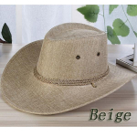 2021. aasta uus laia &auml;&auml;rega v&auml;lism&uuml;ts, retro klassikaline meeste suvine lahe l&auml;&auml;ne kauboi m&uuml;ts T&auml;iesti sobiv linane p&auml;ikesem&uuml;ts