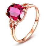 BELLA BOX klassikalised lahtised s&otilde;rmused naistele v&auml;rvilise tsirkooniga pulmakihlamise ehted, naiste kingitused Resizable punane