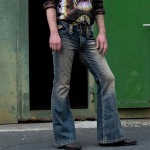 Meeste moodsad teksap&uuml;ksid saapade jalaga, kergelt laienev Slim Fit teksap&uuml;ksid, disainitud klassikalised pestud teksap&uuml;ksid, kelluke p&otilde;hjaga p&uuml;ksid suures suuruses XL tumesinine v&auml;rv