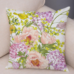 Roosipunase lillega padjap&uuml;&uuml;r Dekoratiivne lind Lilletaim Padjap&uuml;&uuml;r padjadiivan Koduauto 40x40cm
