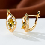 Roosa kullav&auml;rvi v&auml;rvi markiis l&otilde;igatud lilla roosa sinine vesikristall konks K&otilde;rvar&otilde;ngad s&uuml;nnikivi CZ Drop Dangle &otilde;&otilde;nsate lehtedega k&otilde;rvar&otilde;ngad