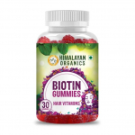 Biotiini kummikommid: tervete juuste, naha ja k&uuml;&uuml;nte jaoks (30 tk), Biotin Gummies, Himaalaja Organics