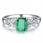 Bella Box naiste s&otilde;rmus ristk&uuml;likukujuline tsirkoonist liblikas kalliskivi naiste avatud s&otilde;rmus p&uuml;hadekingitus peen k&otilde;rgekvaliteediline ehe uus trendikas Resizable roheline