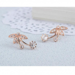 ANENJERY H&otilde;bedase v&auml;rviga liblikas lillede lehed k&otilde;rvar&otilde;ngad tsirkoonk&otilde;rvar&otilde;ngad naistele ehted kingitused pendientes oorbellen S-E346 roosa kuldne v&auml;rv