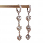 FOXANRY Prevent Allergy K&otilde;rvar&otilde;ngad Naistele Trendikas Elegantne Vintage Sweet LOVE Heart Long Tups peoehted 8mm h&otilde;be