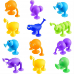 12 t&uuml;kki Pehmed ehitusklotsid Silikoonist imemism&auml;nguasjad Aken M&auml;nguasjad Vann Loomakujulised M&auml;nguasjad Pop Squigz Sucker Naljakas mudel Ehitusm&auml;nguasjad