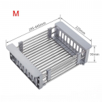 Sisset&otilde;mmatav roostevabast terasest k&ouml;&ouml;gi t&uuml;hjendusresti valamu riiul kodun&otilde;ude korraldamiseks sobib ristk&uuml;likukujulise valamuga M