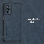 Poco F5 Pro &uuml;mbrise jaoks Luksuslik lambanahast PU-nahast kate Xiaomi Poco F5 F5Pro 5G matt pehmest silikoonist p&otilde;rutuskindla kaitseraua jaoks For Poco F5 Pro sinine