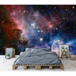 Ruumi seinamaaling 3D t&auml;hed Galaxy tapeet elutuba magamistoa taustapilt seinamaaling tapeet Kodukaunistus 200 cm(W) x 140 cm(H)