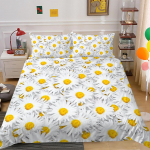 3D moodne voodipesukomplekt lillemustriline tekikate ja padjap&uuml;&uuml;r, 2 v&otilde;i 3 t&uuml;kki taimset tr&uuml;kkimist, pestav ja mugav voodipesu UK Single 135x200cm