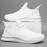 Jooksujalatsid meestele Hingavad spordijalatsid Kerged moes suvised tossud 46 valge