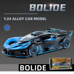 1:24 skaalaga Bugatti boliidi sulamist sportautomudel, survevalu metallist m&auml;nguasjas&otilde;idukid, automudel, suure simulatsiooniga kollektsiooni m&auml;nguasja kingitus lastele 1/24-20.5x9x4.7cm sinine/must