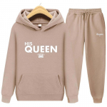 Naiste pikkade varrukatega dressi&uuml;likond 2-osaline komplekt Unisex kapuutsid Fliisist dressipluus+p&uuml;ksid &uuml;likond Hoodie Jogging naiste komplektid Queen Print dressipluus Spordi&uuml;likond S