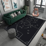 3D jalgpalliv&auml;ljaku vaip lastetoale Pehme p&otilde;randamatt, mikrokiust suur vaip Lastele pestav beebitoa m&auml;ngumatt poiste vaip 80cm x 120cm