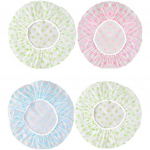 4 t&uuml;kki korduvkasutatav du&scaron;ikork veekindel elastne vannim&uuml;ts, suur du&scaron;im&uuml;tsi, juuste kaitse naistele du&scaron;&scaron; spaa salong vannituba kodus kasutamiseks 26x21x1cm