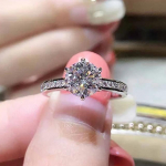 Klassikalised Six Claws Disain kristallist kihlas&otilde;rmused naistele Mood Aaa kuupmeetrist tsirkooniumoksiidist s&otilde;rmused Naiste pulmapeo ehted kingitused 6