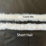 1M karvane kohev pl&uuml;&uuml;skarusnaha triibuga kunstk&uuml;&uuml;liku karusnahast teip trimmipael 1CM