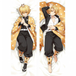 60x180 cm Anime Deemonit Slayer Agatsuma Zenitsu Kochou Shinobu Dakimakura &uuml;mbris Kahepoolne 3D Prinditud voodipesu kallistav keha padjakate 40x120cm Peach Skin