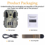 Mini jahikaamera 20mp 1080p Wild Trail kaamera infrapuna-&ouml;ine n&auml;gemine v&auml;ljas liikumisega aktiveeritud skautlus 0,2 s p&auml;&auml;stik Po Trap Standard