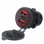 Quick Charge Qc3.0 Dual Pd autolaadija pistikupesa Veekindel 12v/24v USB kiirlaadimispistik Pistikupesa Auto toiteadapter