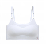 Kogutud libisemisvastane veniv polsterdatud Push Up pluus Vest Puberteediea aluspesu Kassi naiste ripats rinnahoidja M valge