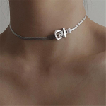 V&ouml;&ouml;pandlaga Choker Snake Chain kaelakeed seksikatele naistele Minimalistlik titaanterasest hip-hop kaelakee h&otilde;be