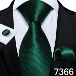 Meeste lipsukomplekt roheline lips Formaalne siidist lips taskur&auml;tik mansetin&ouml;&ouml;pide komplekt pulmaaksessuaaridele Dibangu N-7366