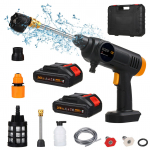 Juhtmeta elektripesumasin 60bar 150W suure v&otilde;imsusega pesumasin 6in1 pihustuslaetava akuga must