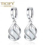 Mood Uued aksessuaarid Retro Cat Eye Stone K&otilde;rvar&otilde;ngas Ripatsk&otilde;rvar&otilde;ngad valge