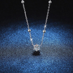 NeeTim 0,5 kate 5 mm Moissanite kaelakee naistele S&auml;delevad ehted S925 Sterling Silver koos 18K kullatud ripatsiga kingitused