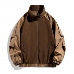 Kevadine ja s&uuml;gisene uus moebr&auml;nd Corduroy pesapallijope Noorte vabaaja s&auml;rk Tooling Stand krae jope M pruun