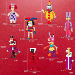 503 tk The Amazing Digital Circus Jax & Pomni ehitusklotside komplekt, multikas anime peategelane kloun, mudelm&auml;nguasjad lastele, s&uuml;nnip&auml;evakingitused