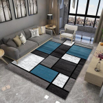Kaasaegne geomeetriline libisemisvastane vaip siseruumides, tr&uuml;kitud kaunistused suure pindalaga vaibad Elutoa diivan P&otilde;randa sisekujundus Mat Tapis Salong 100x150cm