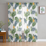 Troopiliste taimede kaunistus L&auml;bipaistvad kardinad Aknakardinad elutoa jaoks Magamistoa rulood Lastetoa kodukaunistus 135W x 114H(cm)