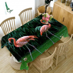 V&auml;rviline lille- ja flamingo laudlina tolmukindel paksust puuvillast ristk&uuml;likukujuline &uuml;mmargune laualina pulmapiknikupeoks 40 X 40CM