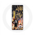 Coque pour Samsung Galaxy A21s PSG Neymar et Mbapp&eacute; Joyeux no&euml;l